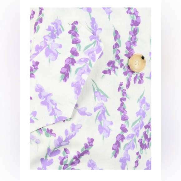 MAX MARA Zolder Floral Print Dress in Purple and White 2 4 - Picture 5 of 10